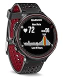 Garmin Forerunner 235 GPS-Laufuhr mit erhöhter Herzfrequenz am Handgelenk und intelligenten Benachrichtigungen, Schwarz / Marsala Rot