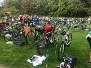 Die Wechselzone im Triathlon